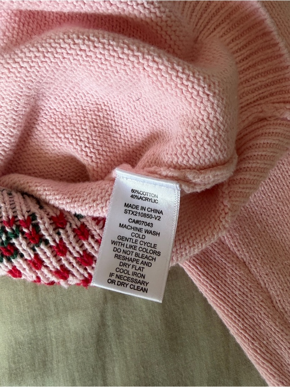 moon & madison Pink Strawberry Knit Cropped Cardigan - Picture 5 of 5